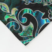 ペルシャの東洋パターンアワビおよび銀 フリースブランケット (角)