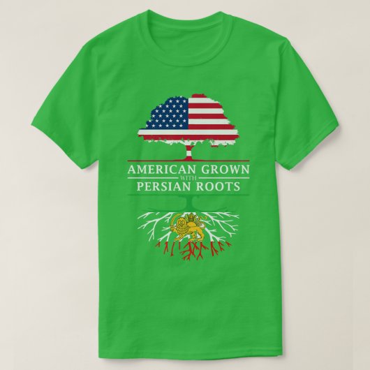 ペルシャの根で育つアメリカのプレミアム Tシャツ (デザイン正面)