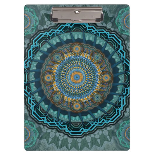 ペルシャの目のサイケデリック曼荼羅 クリップボード (正面)