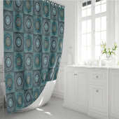 ペルシャの目のサイケデリック曼荼羅 シャワーカーテン