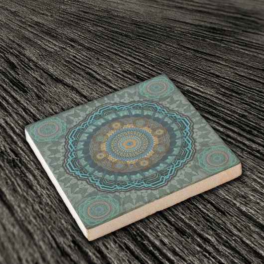 ペルシャの目のサイケデリック曼荼羅 ストーンコースター