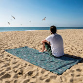 ペルシャの目のサイケデリック曼荼羅 ビーチタオル