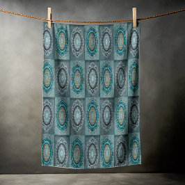 ペルシャの目のサイケデリック曼荼羅 ビーチタオル