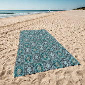 ペルシャの目のサイケデリック曼荼羅 ビーチタオル