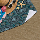 ペルシャの目のサイケデリック曼荼羅 ビーチタオル