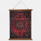 ペルシャの絨毯のデザインはバラの着色地 吊り下げ型タペストリー (正面)