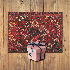 ペルシャの絨毯のデザイン（濃い赤） 薄葉紙