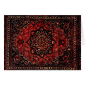 ペルシャの絨毯の外観はバラの着色地 (正面横)