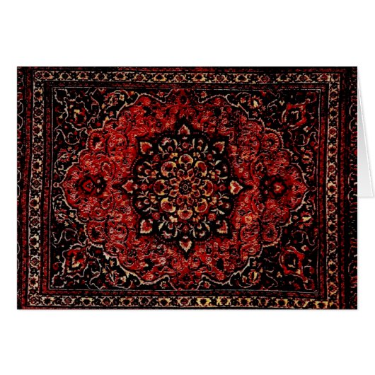 ペルシャの絨毯の外観はバラの着色地 (正面横)