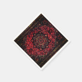 ペルシャの絨毯の外観はバラの着色地 スタンダードカクテルナプキン (角)