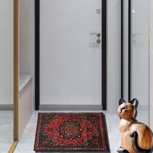 ペルシャの絨毯の外観はバラの着色地 ドアマット