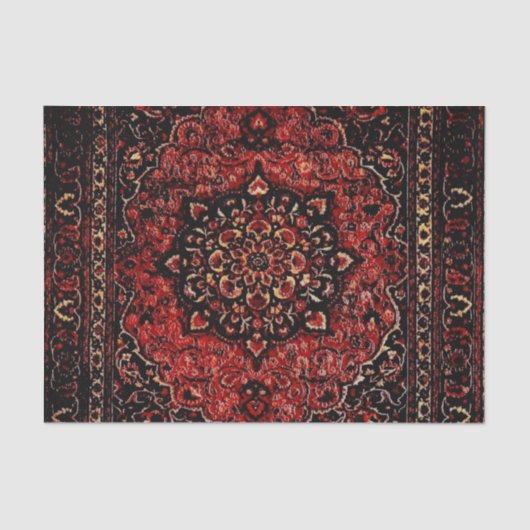 ペルシャの絨毯の外観はバラの着色地 薄葉紙 (正面)