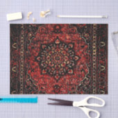 ペルシャの絨毯の外観はバラの着色地 薄葉紙 (クラフト)