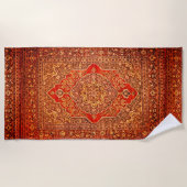 ペルシャの絨毯の外観no2 - Tabris ビーチタオル (正面)