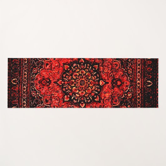 ペルシャの絨毯の模様はバラの着色地 ヨガマット (正面(横))