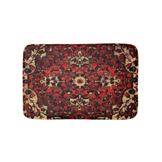 ペルシャの絨毯は濃い赤とクリーム色で見える バスマット (正面)