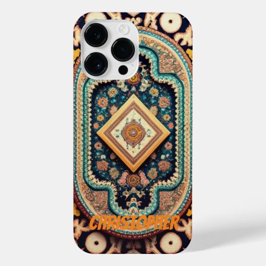 ペルシャの絨毯カラフル iPhoneケース (裏面)