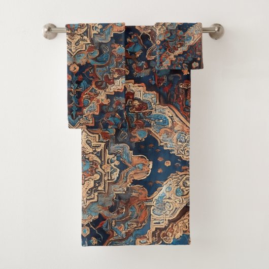 ペルシャの美しい古いパターンコレクシモダンョン バスタオルセット (インサイチュ)