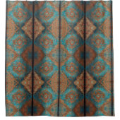 ペルシャの美しい古いパターンコレクシ人気があるョン シャワーカーテン (正面)