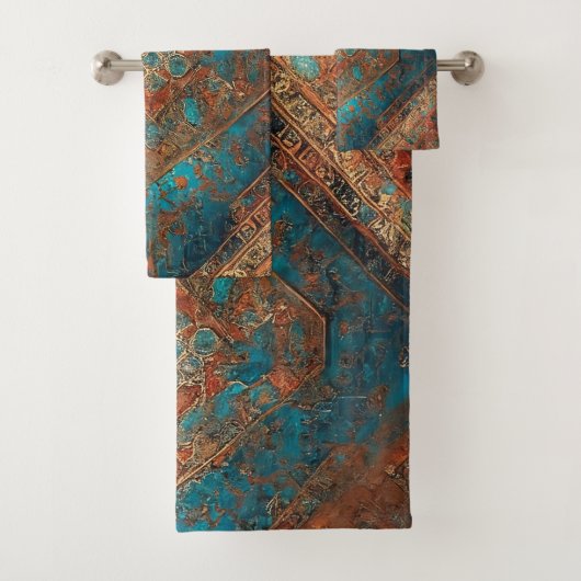 ペルシャの美しい古いパターンコレクシ人気があるョン バスタオルセット (インサイチュ)