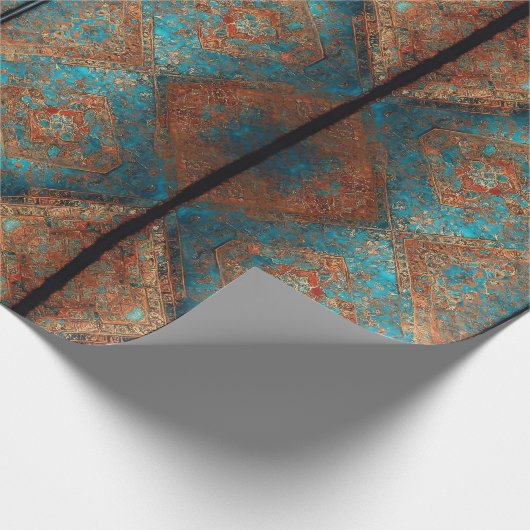 ペルシャの美しい古いパターンコレクシ人気があるョン ラッピングペーパー (角)