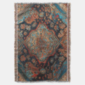 ペルシャの美しい古いパターントレンディーコレクション スローブランケット (正面縦)