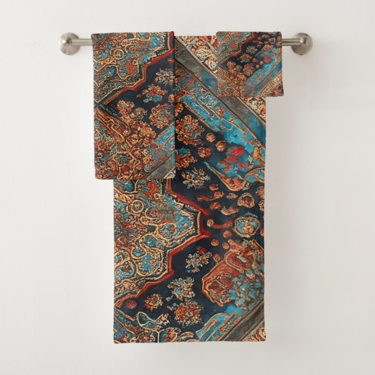 ペルシャの美しい古いパターントレンディーコレクション バスタオルセット (インサイチュ)