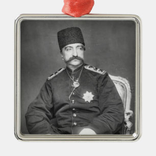 ペルシャのNaserのAl喧騒Shah Qajar メタルオーナメント