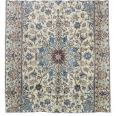 ペルシャほこりっぽい青グレーのアクセント シャワーカーテン (正面)