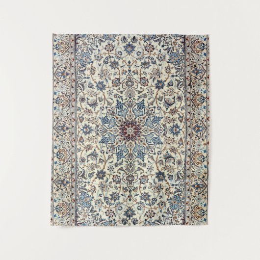 ペルシャほこりっぽい青グレーのアクセント タペストリー (正面)