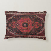 ペルシャアンティークヴィンテージレッドイースタンラグラグ アクセントクッション (裏面)