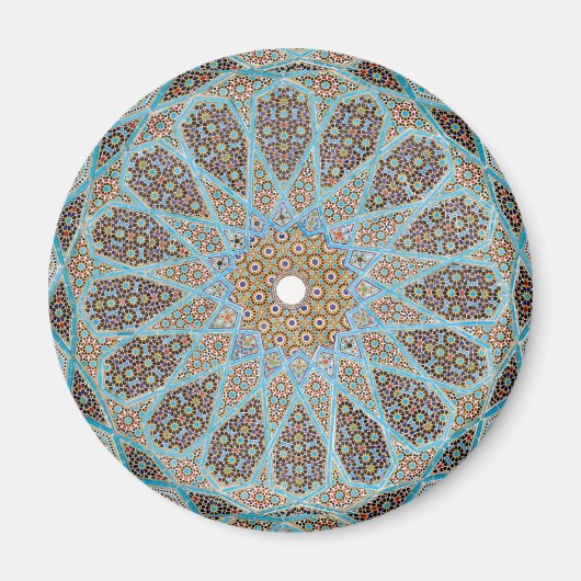 ペルシャエレガントブルーアラベスク東洋模様 マグネット (正面)