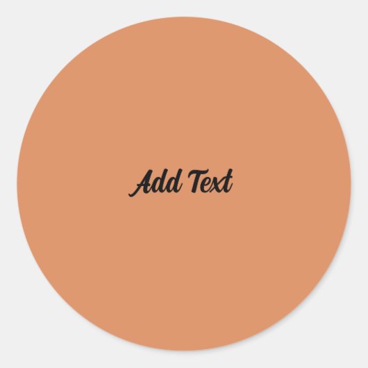 ペルシャオレンジアッド文字カスタム ラウンドシール (正面)