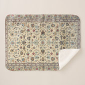 ペルシャカシャンほこりっぽいベビーブルー シェルパブランケット (正面(横))