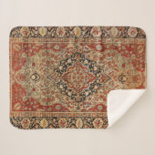 ペルシャカシャンバーントオレンジイエロー  シェルパブランケット (正面(横))