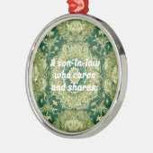 ペルシャカスタムタイルの義理の息子へのクリスマスプレゼント メタルオーナメント (左)