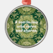 ペルシャカスタムタイルの義理の息子へのクリスマスプレゼント メタルオーナメント (正面)