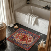 ペルシャカラフル絨毯のエスニックモチーフ バスマット