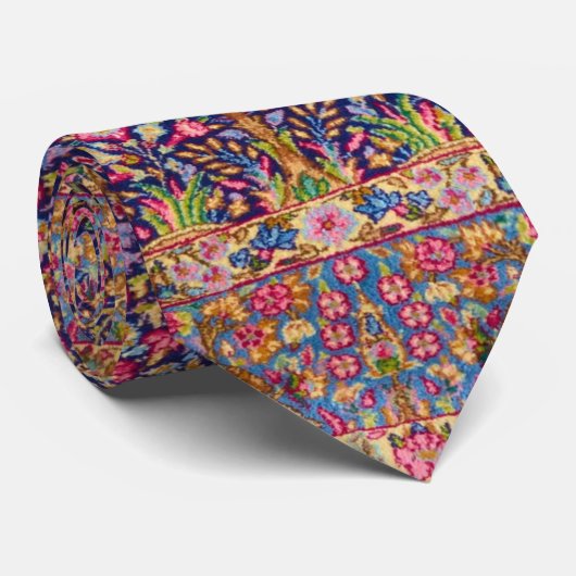ペルシャカラフル絨毯の模様 ネクタイ (ロール)