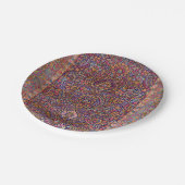 ペルシャカラフル絨毯の模様 ペーパープレート (アングル)