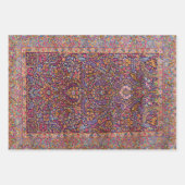 ペルシャカラフル絨毯の模様 ラッピングペーパーシート (正面)