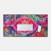 ペルシャカーペットネオンカラー デスクマット (キーボード&マウス)