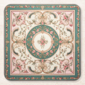 ペルシャカーペットフローラ スクエアペーパーコースター (正面)