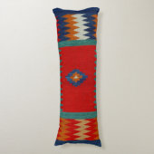 ペルシャサフレIシェブロンティール（緑がかった色）ブルーデザート  ボディピロー (正面縦)