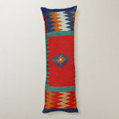 ペルシャサフレIシェブロンティール（緑がかった色）ブルーデザート  ボディピロー (裏面 (縦))