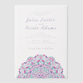 ペルシャジュエルアーチペトロ結婚マンダラ ベラム紙招待状 (正面)