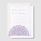 ペルシャジュエルアーチペトロ結婚マンダラ ベラム紙招待状 (オフセット)