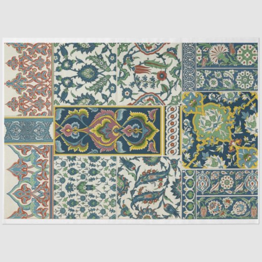 ペルシャデザイン華美パターン分離紙 薄葉紙 (正面)