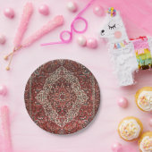 ペルシャバクティアリ深いダークレッドタン  ペーパープレート (パーティー)