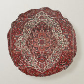 ペルシャバクティアリ深いダークレッドタン  ラウンドクッション (裏面)
